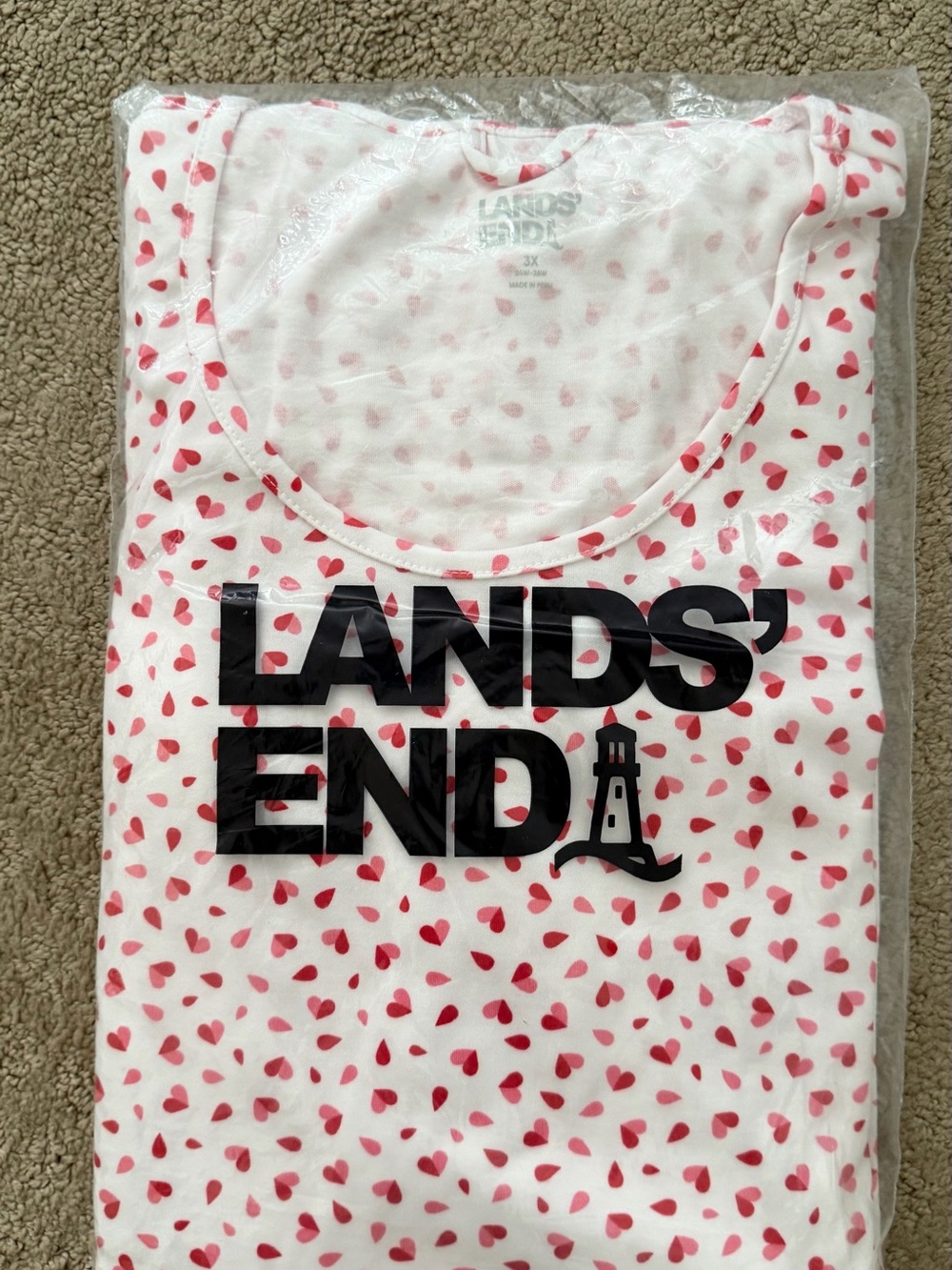 Lands End’s Women's Supima Cotton Short Sleeve Midcalf Nightgown 3X NW 💕❤️